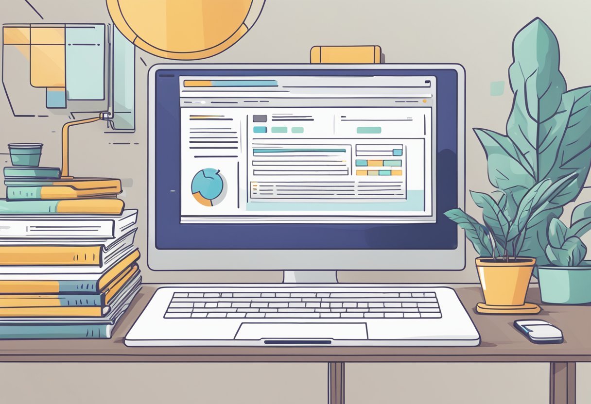 A computer screen displaying an AI-powered keyword research tool with a blog content optimization interface