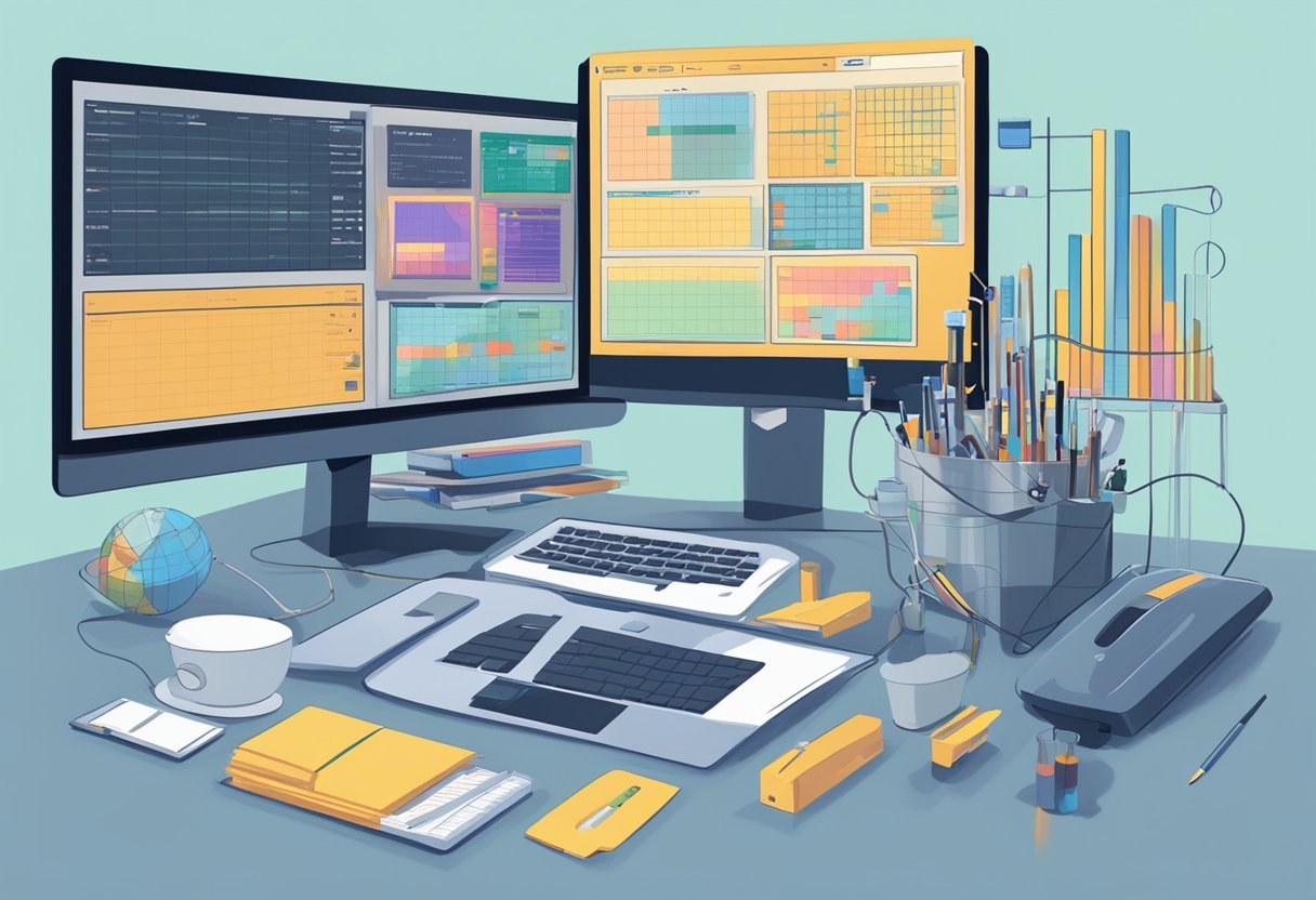 A computer screen displaying various analytical tools and AI writing generators